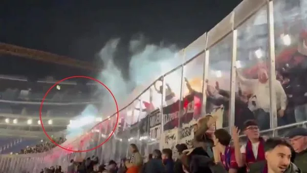 Los barrabravas del Eintracht causaron pánico en el Camp Nou en su visita a Barcelona por Champions League.