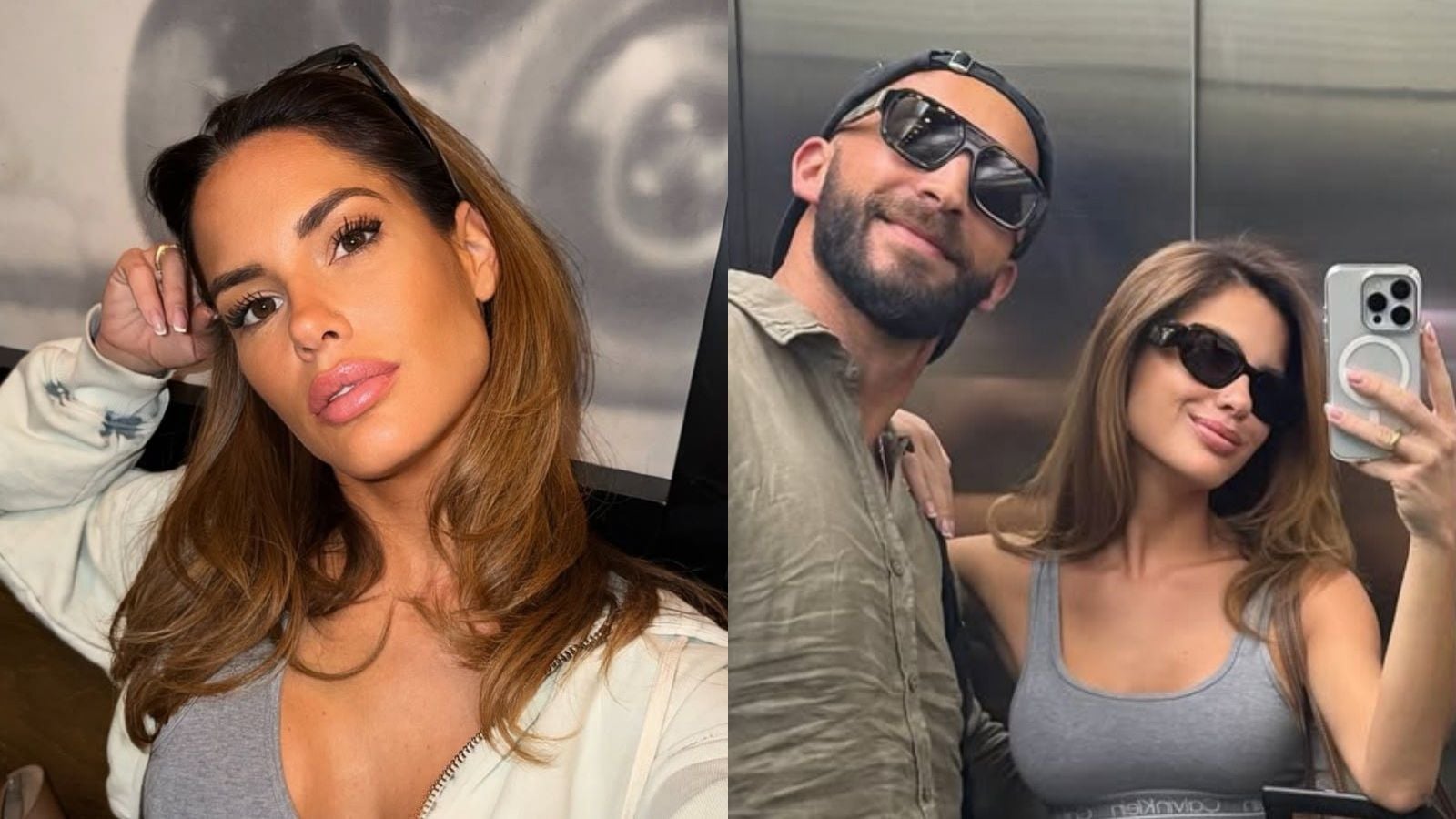 Gala Caldirola de viaje con su novio