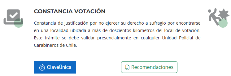 Excusas en Carabineros