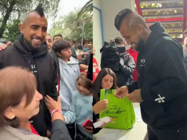 Arturo Vidal votando en la segunda vuelta presidencial