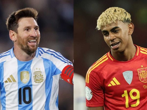 Lionel Messi y Lamine Yamal