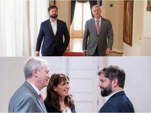 Las fotos que publicó Boric con Kast en La Moneda