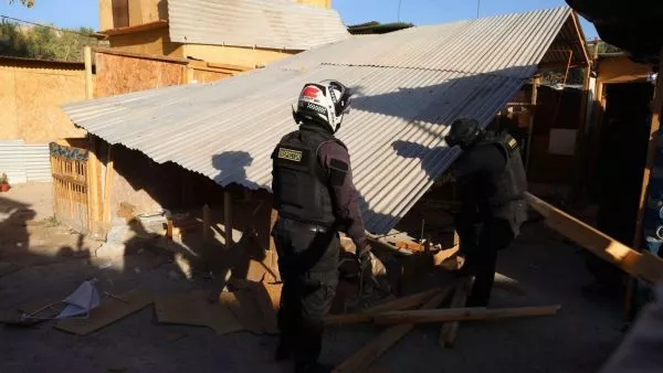 Desalojo campamento El Trébol