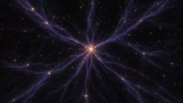 Imagen de telaraña cósmica generada por IA