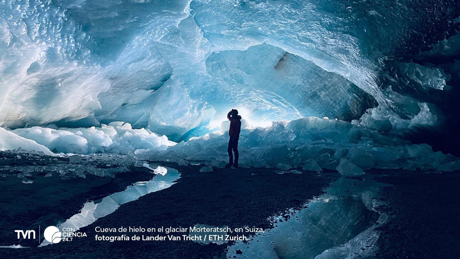 Glaciar alpino en retroceso acelerado por el calentamiento global, según estudio de ETH Zurich.