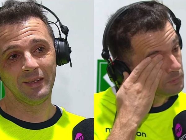 Walter Montillo emocionado en su despedida del fútbol