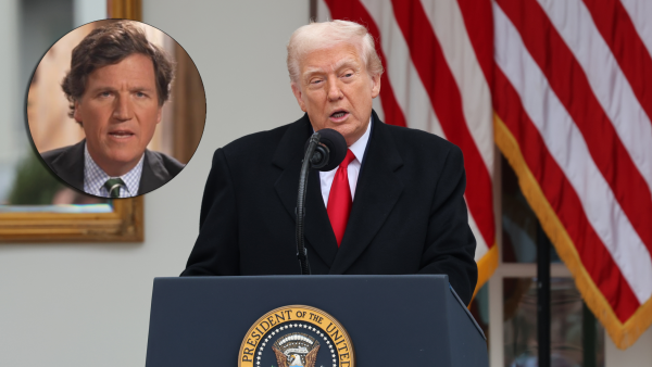 Tucker Carlson y Trump.