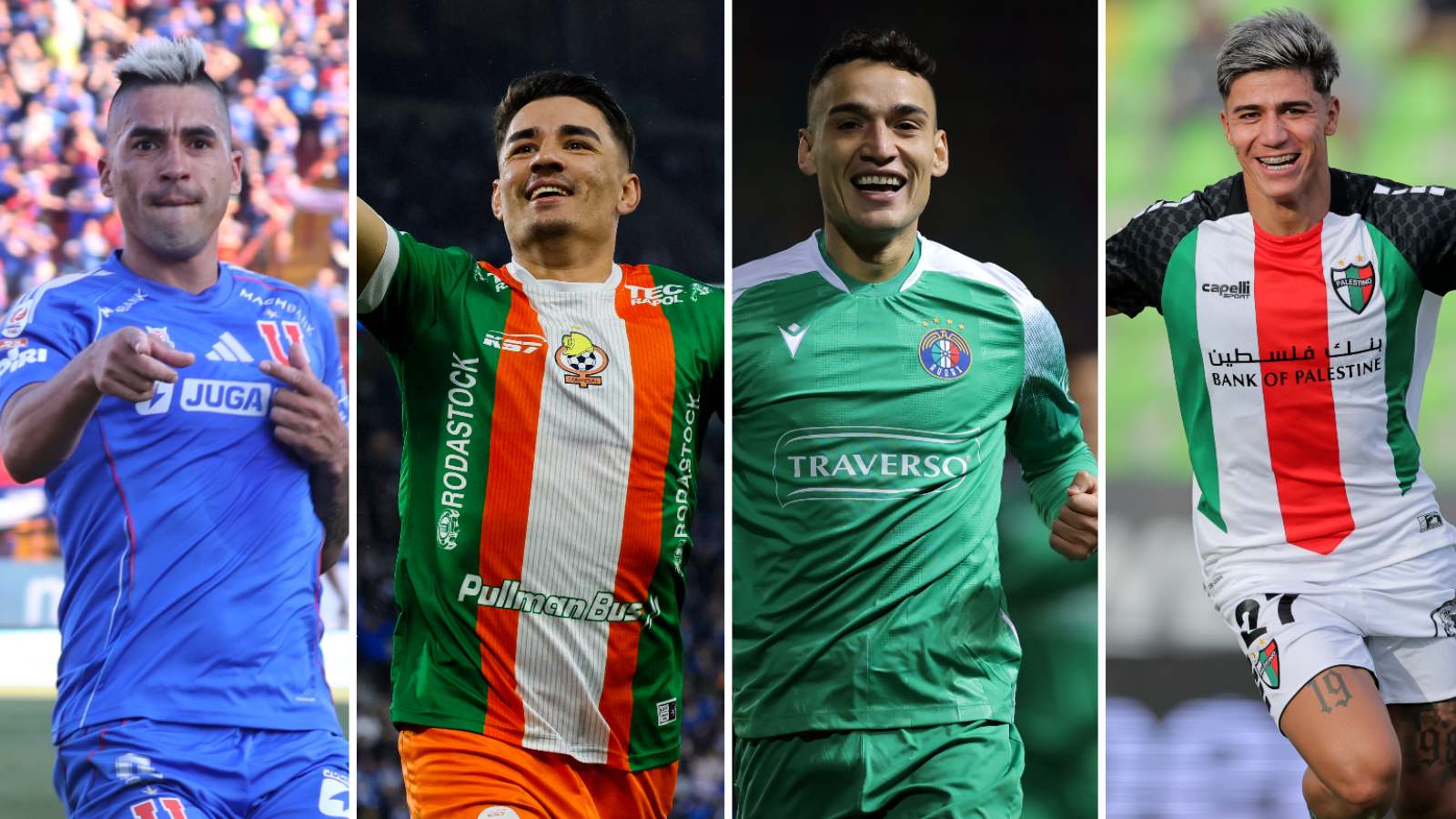 Jugadores de la Universidad de Chile, Cobresal, Audax Italiano y Palestino