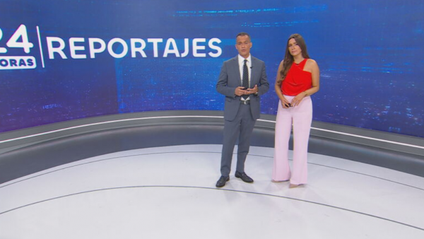 Josefa Bustos e Iván Núñez en 24 Horas Central Sábado