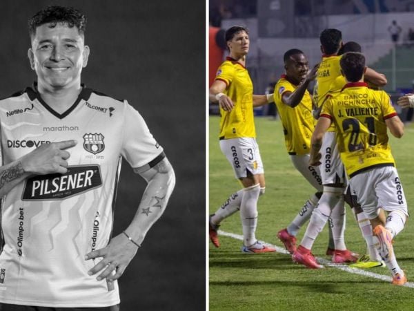 Mario Pineida y plantel de Barcelona SC