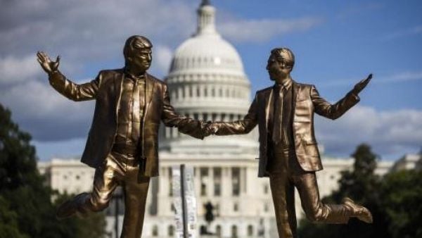 Donald Trump y el capitolio en Estados Unidos