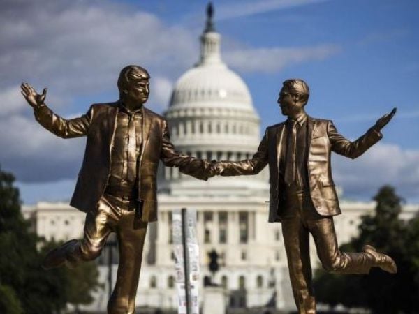 Donald Trump y el capitolio en Estados Unidos