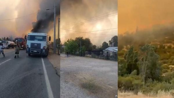Incendio en Litueche activa alerta roja y evacuación