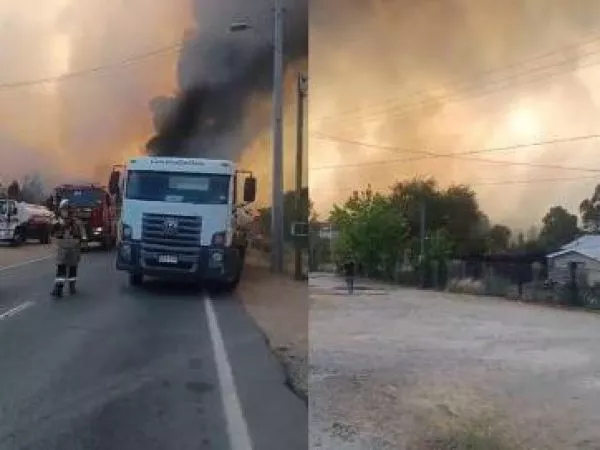 Incendio en Litueche activa alerta roja y evacuación