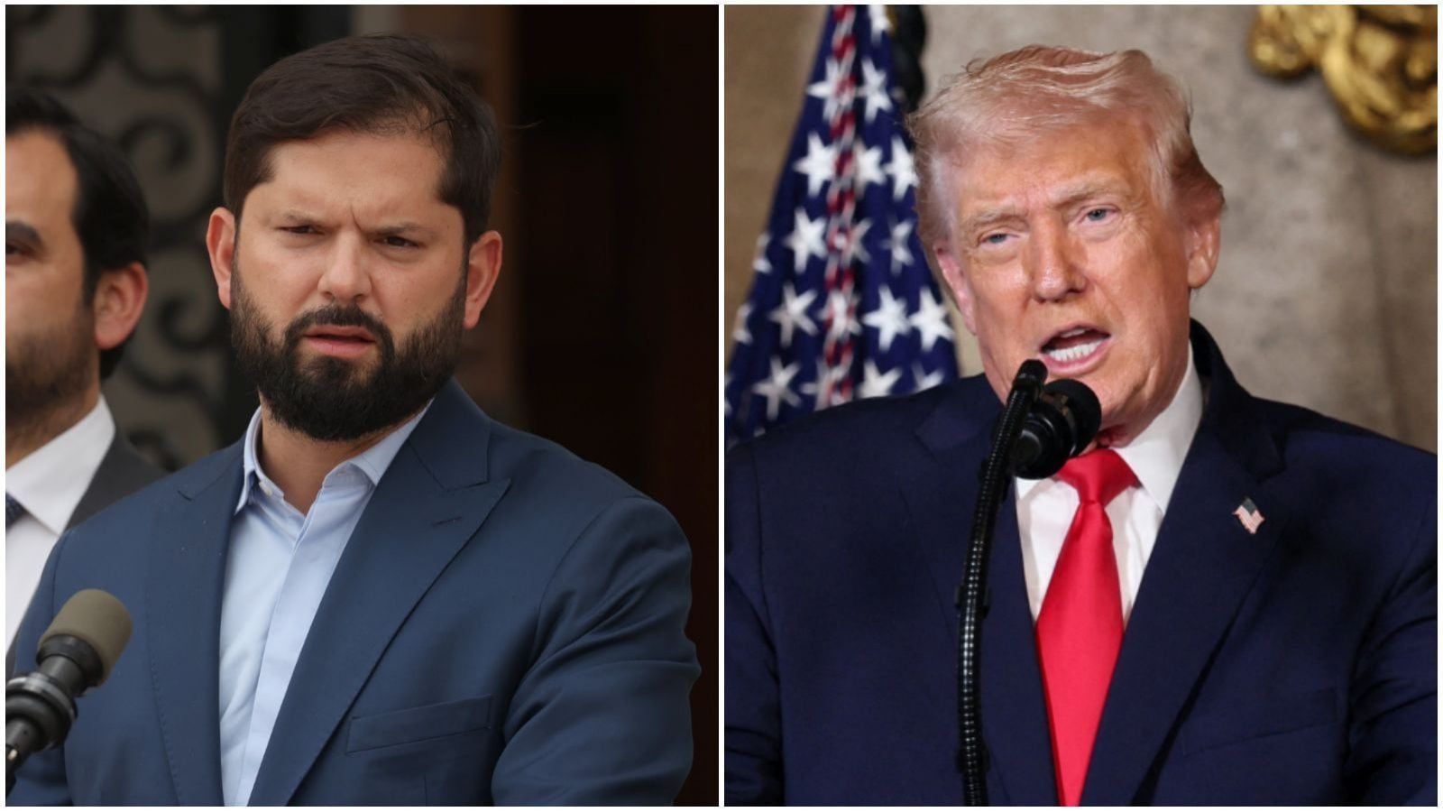 Gabriel Boric y Donald Trump