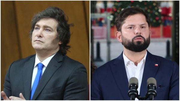 Javier Milei y Gabriel Boric