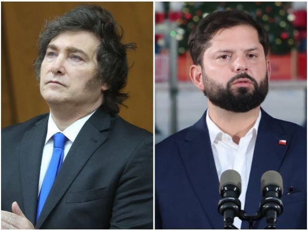 Javier Milei y Gabriel Boric