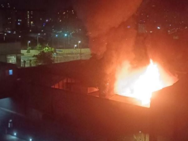 Incendio en cité en Santiago