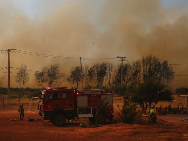 Incendios forestales activos en Chile