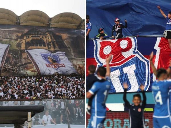 Hinchadas de Colo Colo y la Universidad de Chile