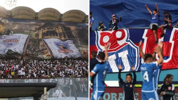 Hinchadas de Colo Colo y la Universidad de Chile