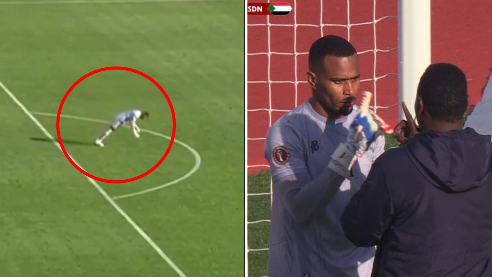 Arquero de Sudán se desmayó en pleno partido