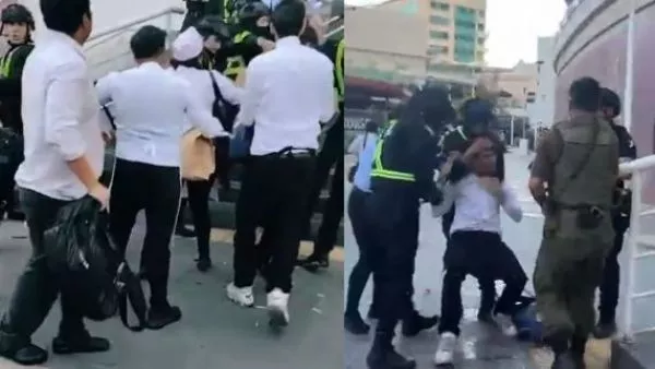 pelea guardias mall plaza norte incendio