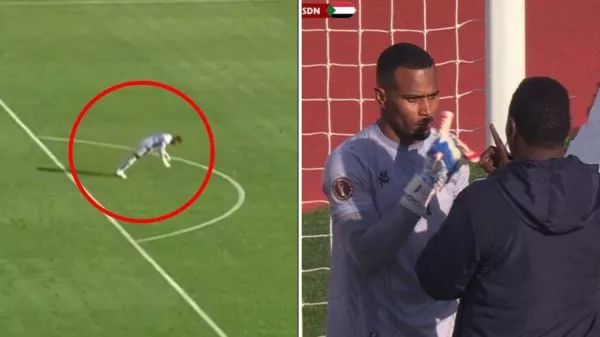 Arquero de Sudán se desmayó en pleno partido