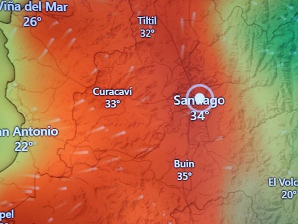 Ola de calor y el domo de calor en Santiago