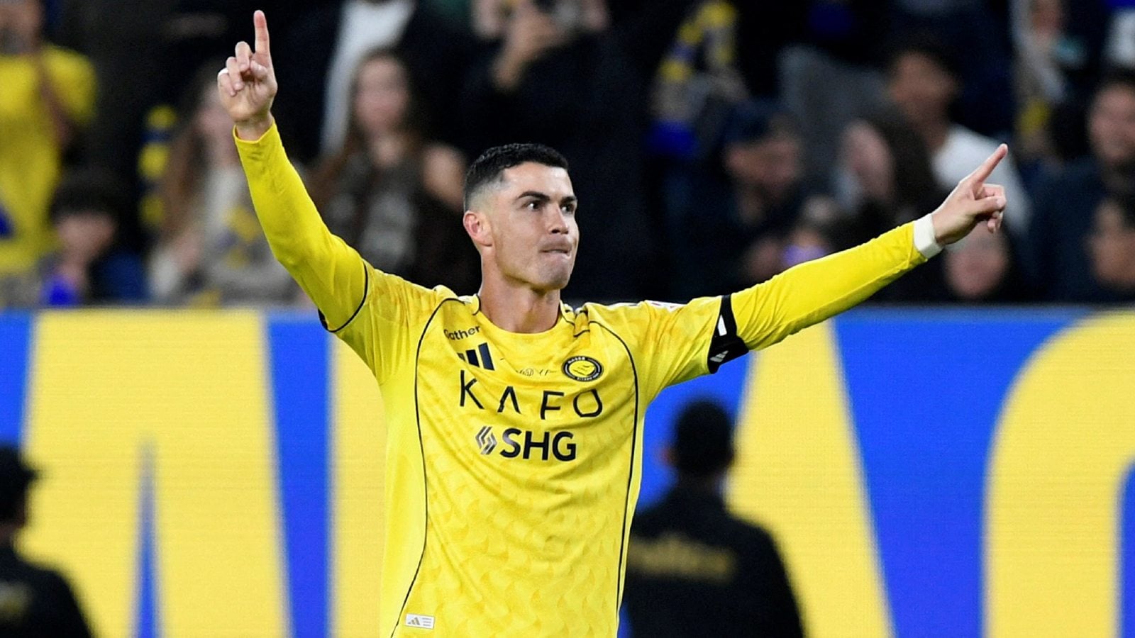 Cristiano Ronaldo celebrando un gol para el Al Nassr