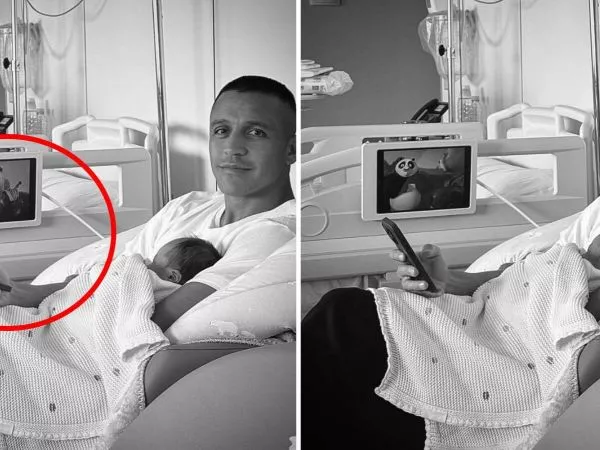 Alexis Sánchez con su hija