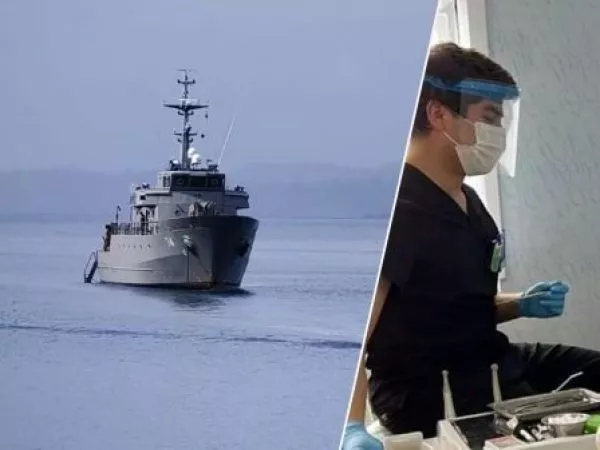 Patrullero Cirujano Videla operando en Chiloé