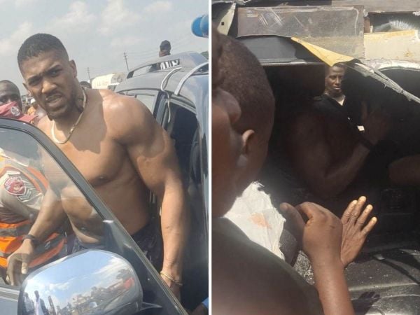 Anthony Joshua siendo rescatado tras trágico accidente