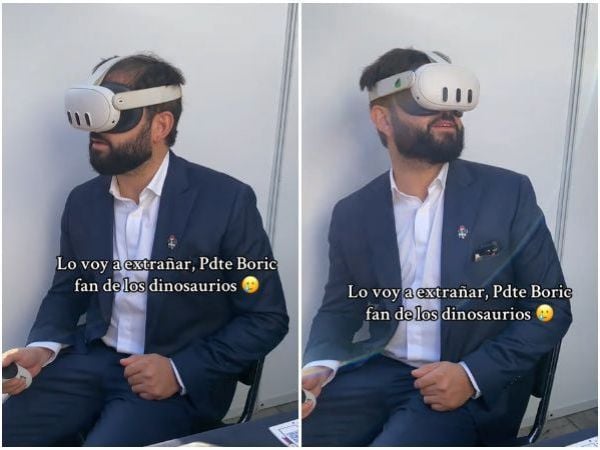 Gabriel Boric video viral de dinosaurios