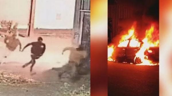 quema auto concepcion