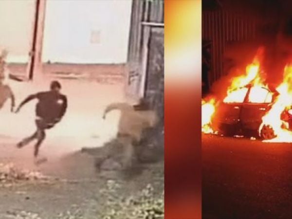 quema auto concepcion