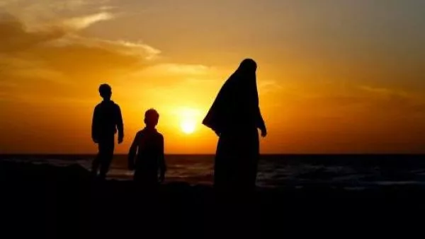 Personas en la franja de Gaza