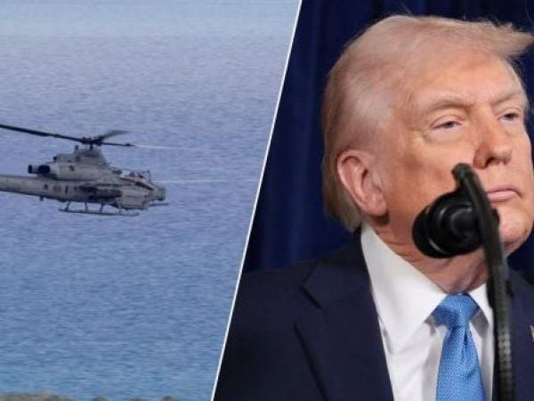 Donald Trump y aeronave del ejército de Estados Unidos
