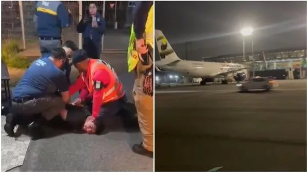 Video: auto irrumpe en aeródromo Carriel Sur