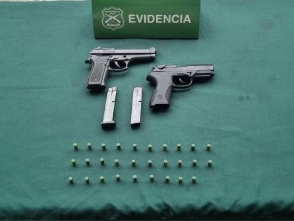 Detienen a menores de 14 años disparando en plena calle en San Bernardo