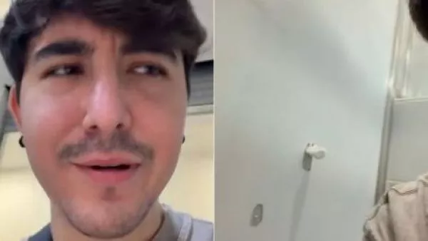 Tiktoker denunció extraña práctica en baños de mall