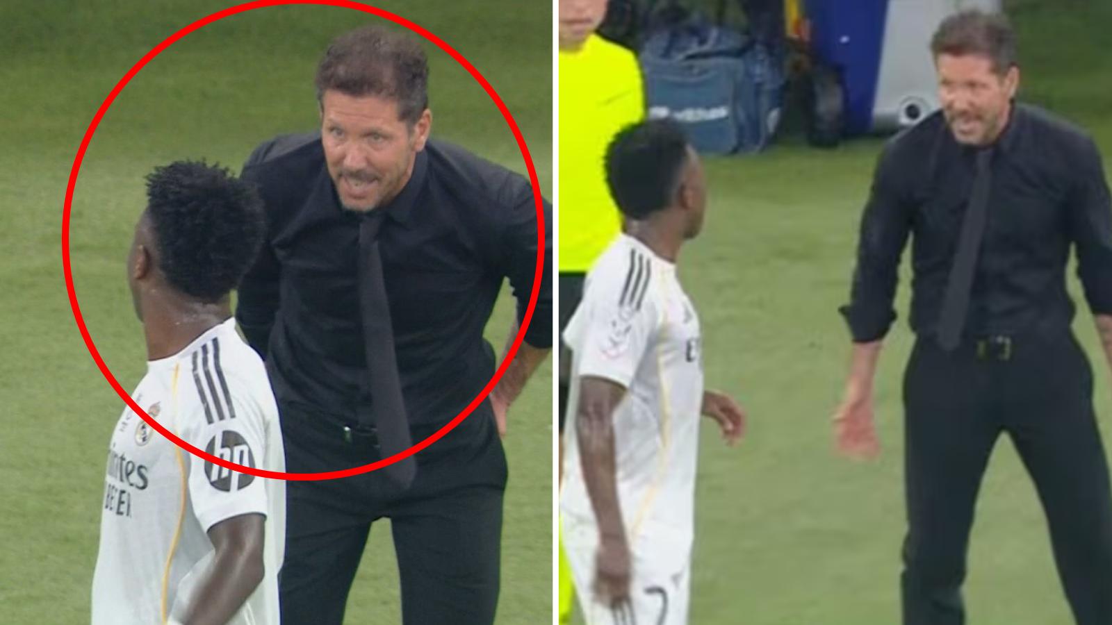El cruce entre Diego Simeone y Vinicius Junior