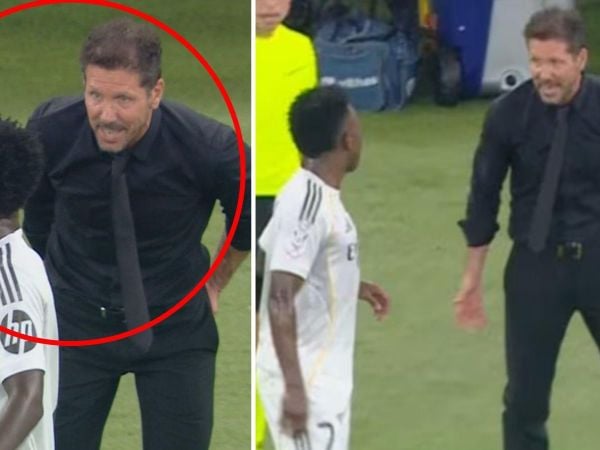 El cruce entre Diego Simeone y Vinicius Junior