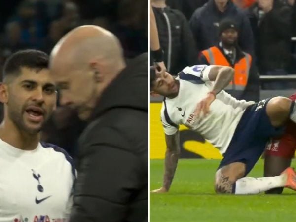 El momento en el que 'Cuti' Romero insultó a un árbitro y golpeó un rival en el suelo