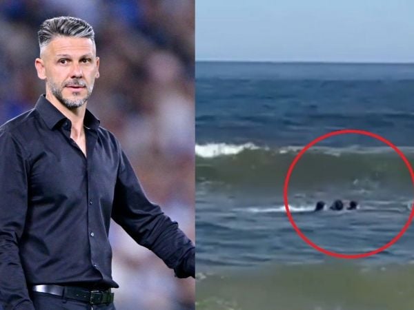Martín Demichelis y sus hijos debieron ser rescatados por salvavidas en Uruguay