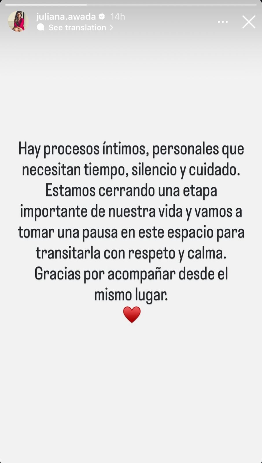 Juliana Awada por separación con Macri