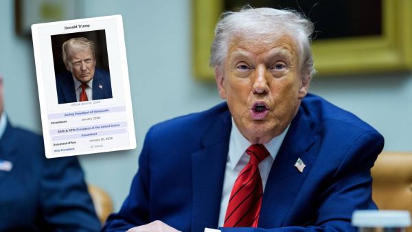 Foto editada de perfil de Trump en Wikipedia