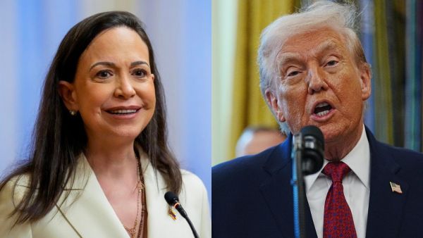 María Corina Machado y Donald Trump
