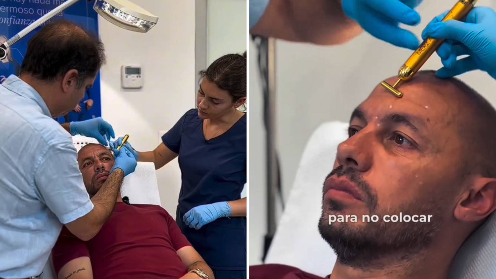 Marcelo Díaz realizándose un procedimiento estético