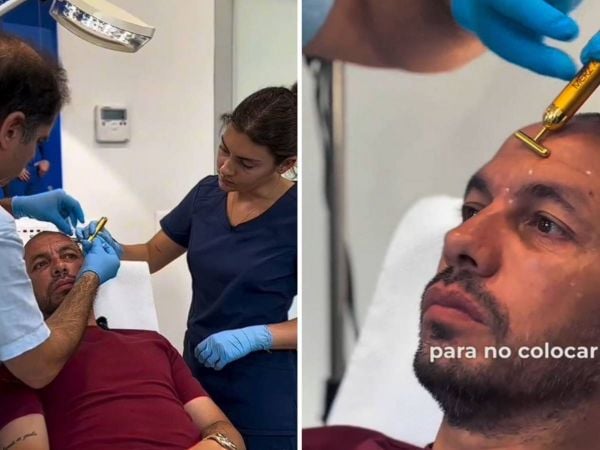 Marcelo Díaz realizándose un procedimiento estético